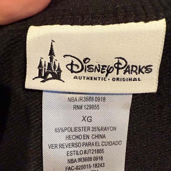 Disney Parks Walt Disney World Black Rhinestone Sweatshirt XL Authentic Original - Picture 2 of 3